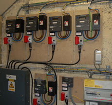 An electrical distribution board on in a commercial property